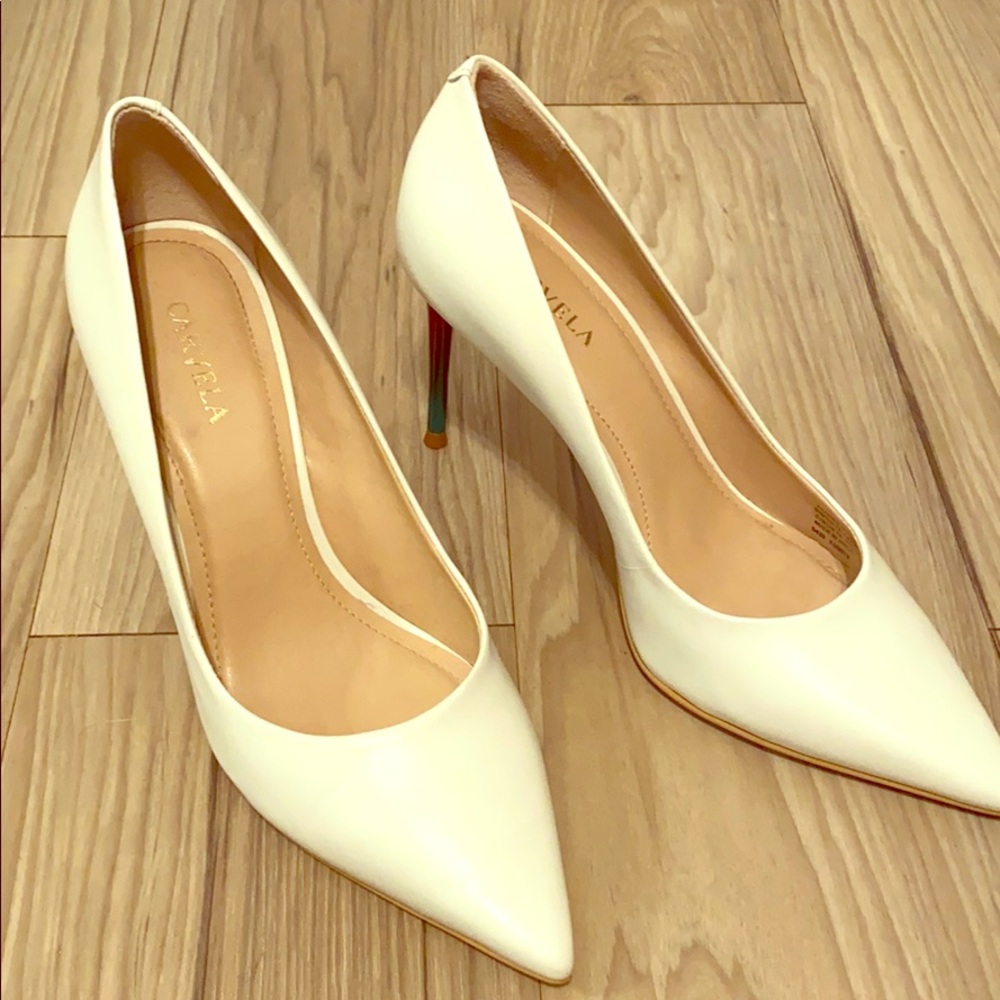 Cartels stilettos with rainbow heels